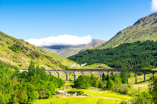 Glenfinnan Viaduct and The Jacobite, Scotland, UK