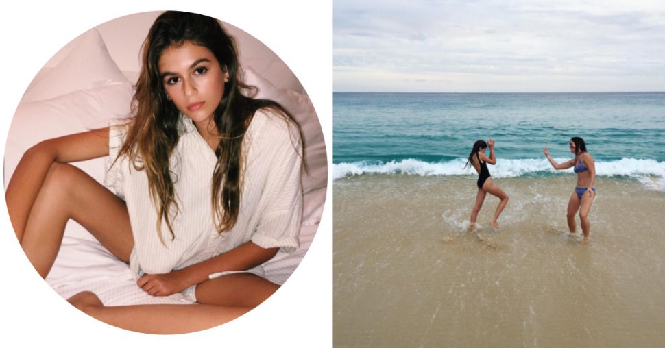 Kaia Gerber bewijst met bikinifoto dat ze twee druppels Cindy Crawford is