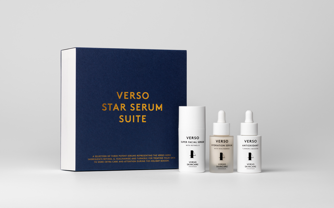 luxe cadeau verso holiday box star serum suite