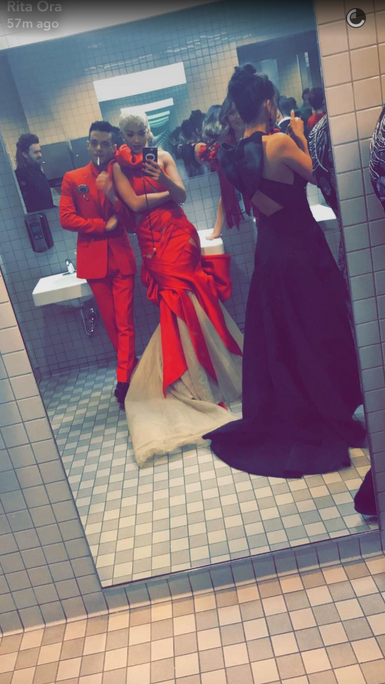 met gala rita ora rami malek toilet