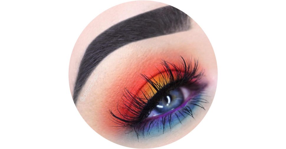 Beauty trend: kleurrijke sunset eye shadow