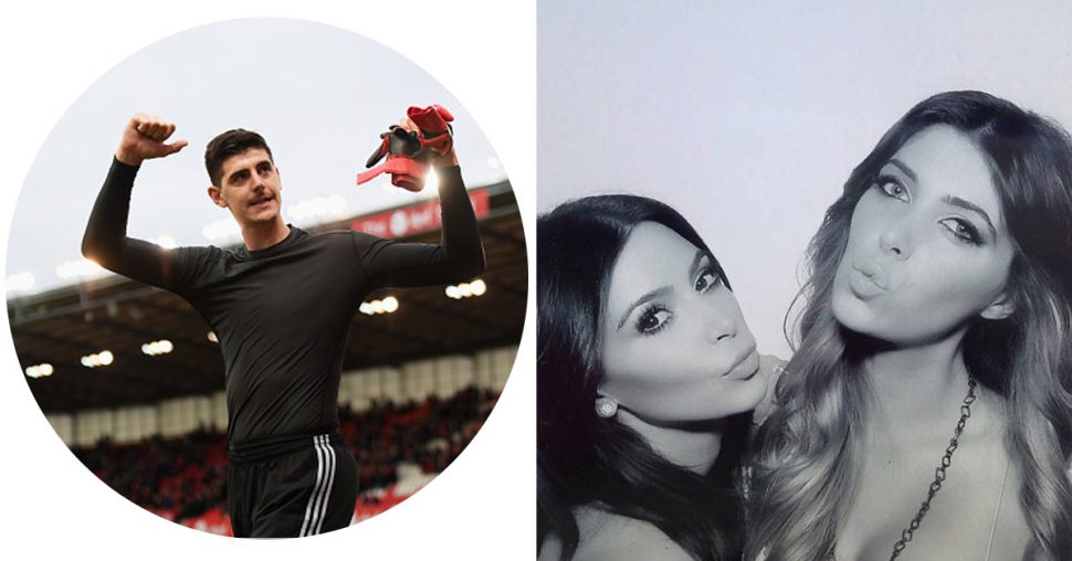 Thibaut Courtois strikt beste vriendin Kim Kardashian