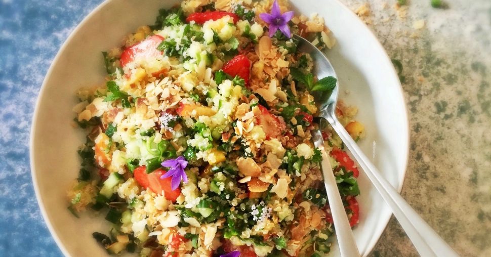 Zomerse Quinoa Tabbouleh met Aardbei