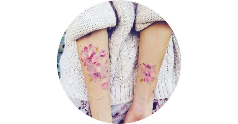 Pinspiration: kleurrijke water colour tattoos