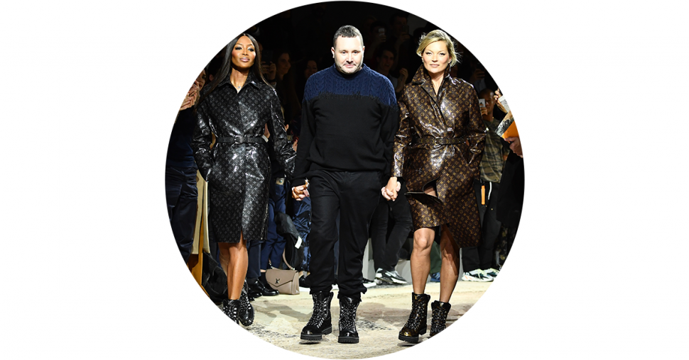 Iconen Kate Moss en Naomi Campbell sluiten de Louis Vuitton-show voor mannen af