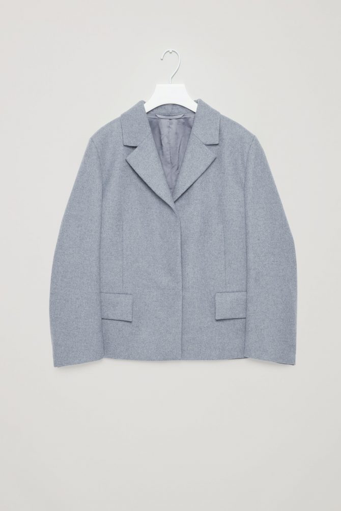 shopping blazer wol pastel blauw cos