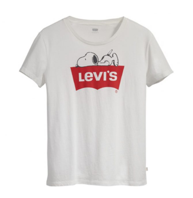 snoopy, levi's, collab, samenwerking, strip, tekenfilm, hond, cartoon, mode, fashion, jeans