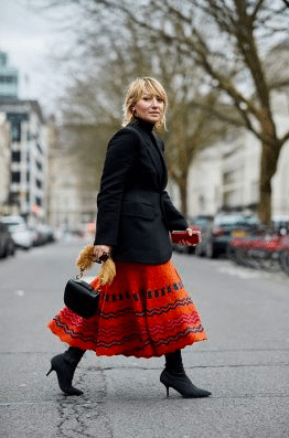 londen, modeweek, fashion week, rood, trend, streetstyle, outfit, look, inspiratie, 2018