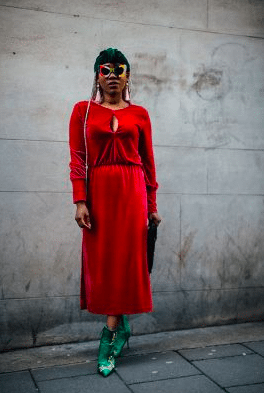 londen, modeweek, fashion week, rood, trend, streetstyle, outfit, look, inspiratie, 2018