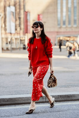 londen, modeweek, fashion week, rood, trend, streetstyle, outfit, look, inspiratie, 2018