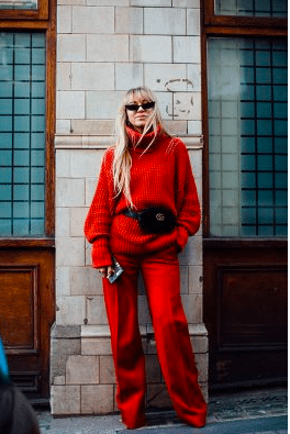 londen, modeweek, fashion week, rood, trend, streetstyle, outfit, look, inspiratie, 2018