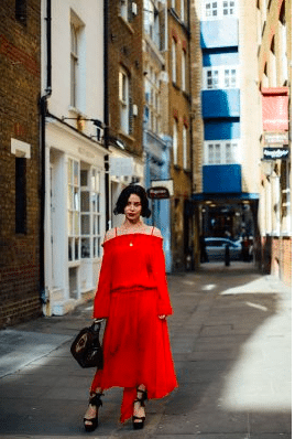 londen, modeweek, fashion week, rood, trend, streetstyle, outfit, look, inspiratie, 2018