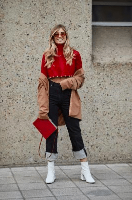 londen, modeweek, fashion week, rood, trend, streetstyle, outfit, look, inspiratie, 2018