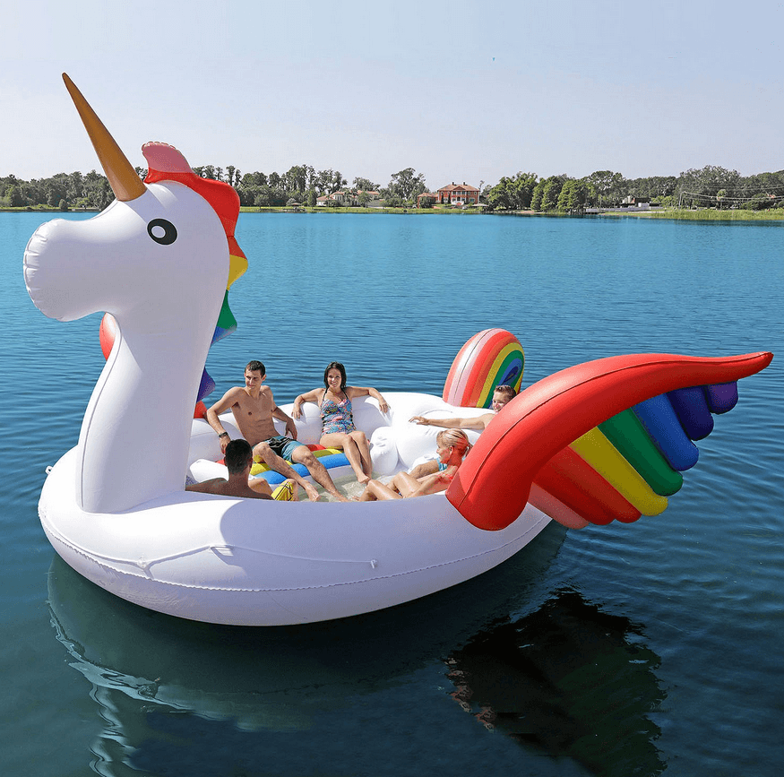 opblaaseiland inflatable eenhoorn unicorn