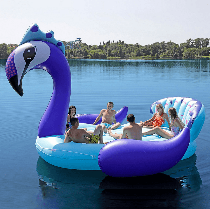 opblaaseiland inflatable pauw