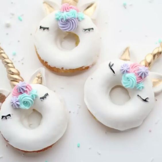 unicorn, eenhoorn, taart, ijs, cocktail, macaron, donut, popcorn, bowl, diy