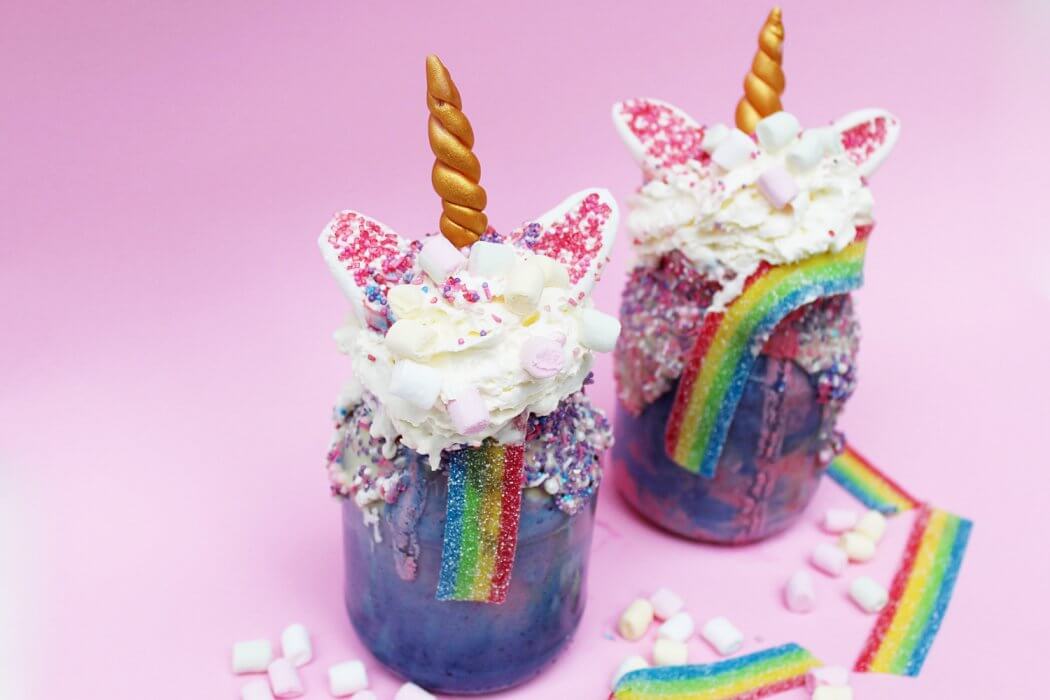 unicorn, eenhoorn, taart, ijs, cocktail, macaron, donut, popcorn, bowl, diy