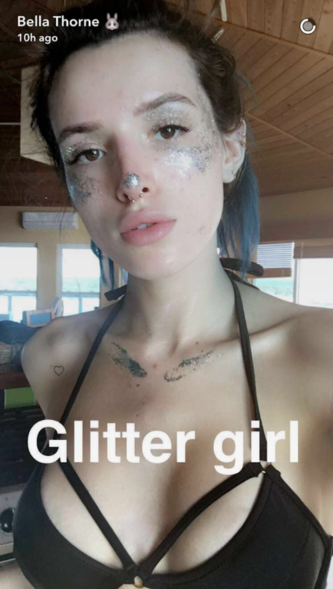 coachella 2018 beauty trends bella thorne glitter