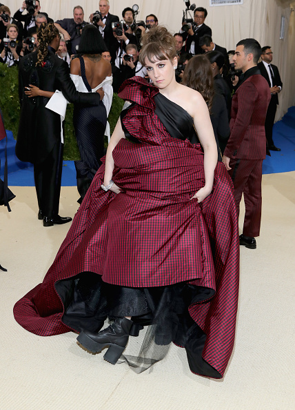 met gala, red carpet, dress, lena dunham