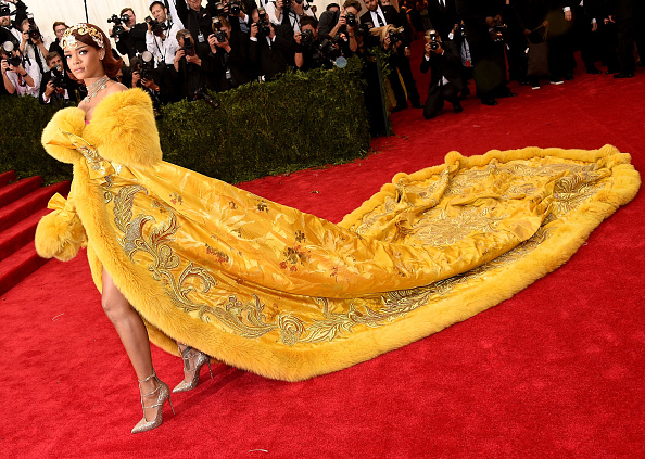 met gala, red carpet, dress, rihanna