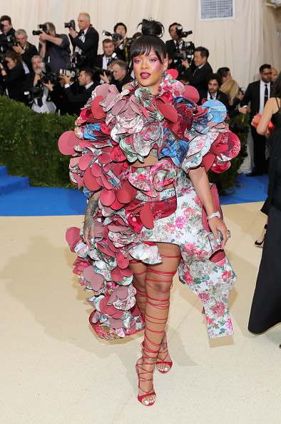 met gala, red carpet, dress, rihanna