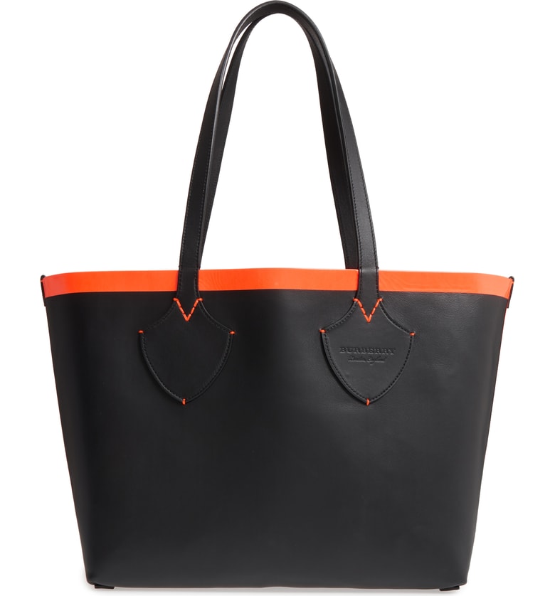 burberry handtas fluo streep oranje