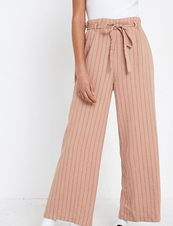 urban outfitters broek strepen nude