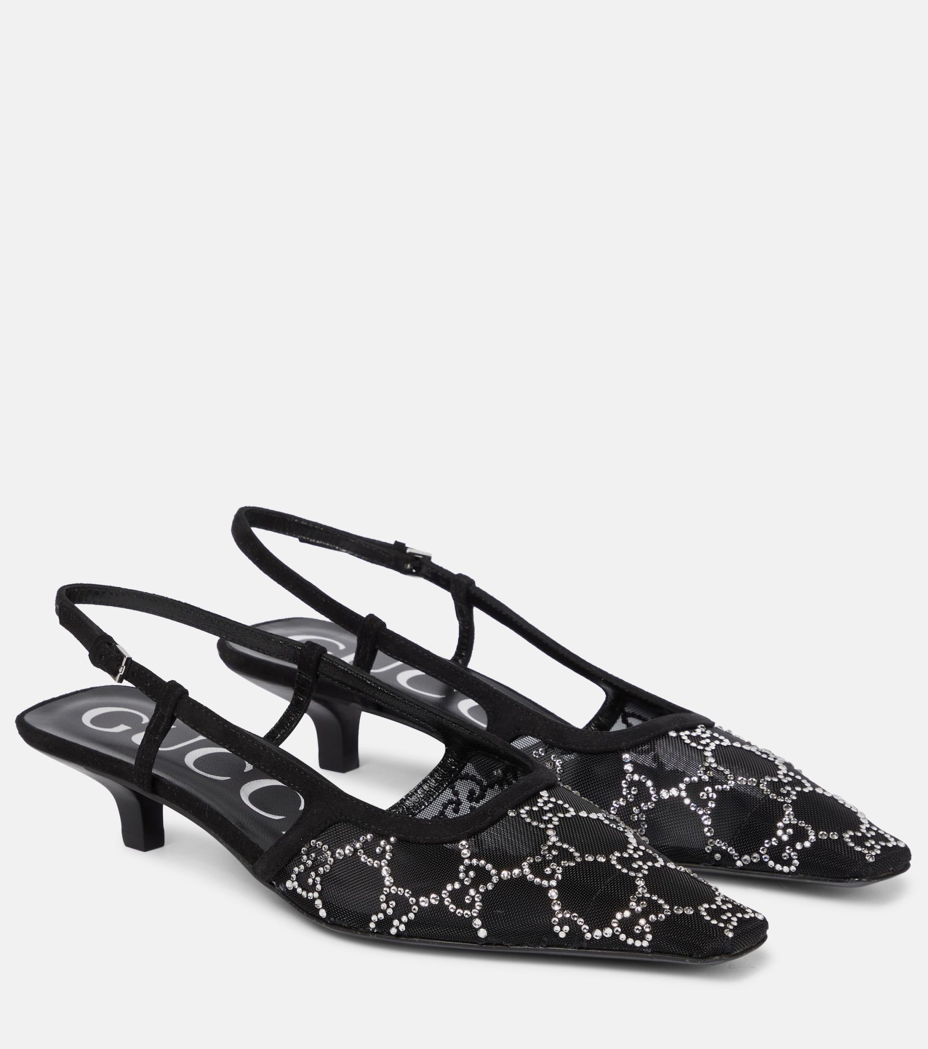 Gucci slingback pumps kitten heels