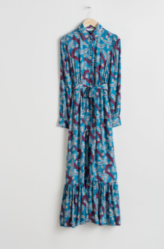 jurk, midi, maxi, herfst, floral, plissé, shopping, inspiratie