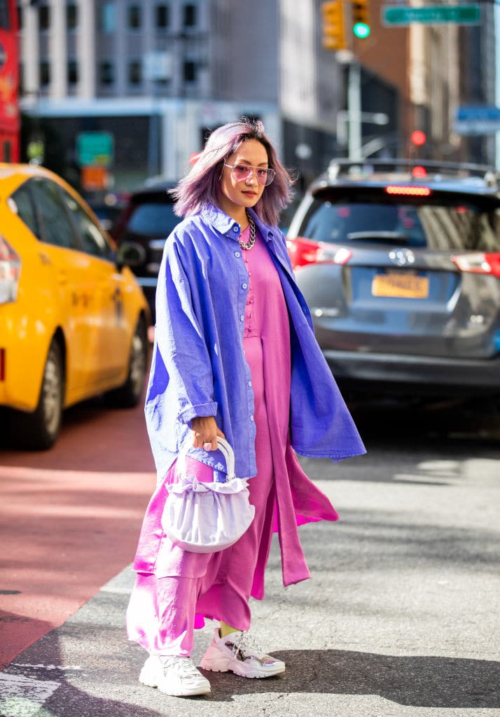 roze haar trend streetstyle fashion week