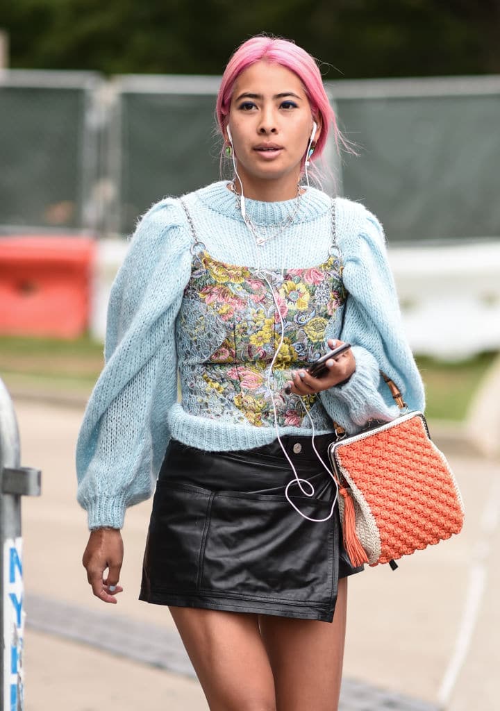 roze haar trend streetstyle fashion week