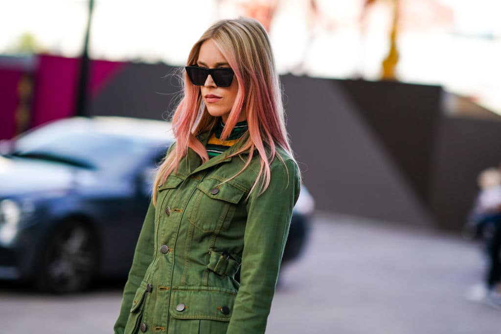 roze haar trend streetstyle fashion week