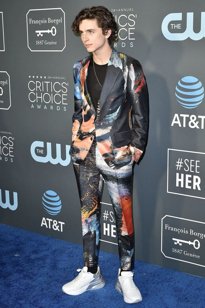 Timothée Chalamet stijl rode loper