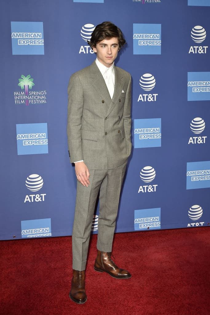 Timothée Chalamet stijl rode loper