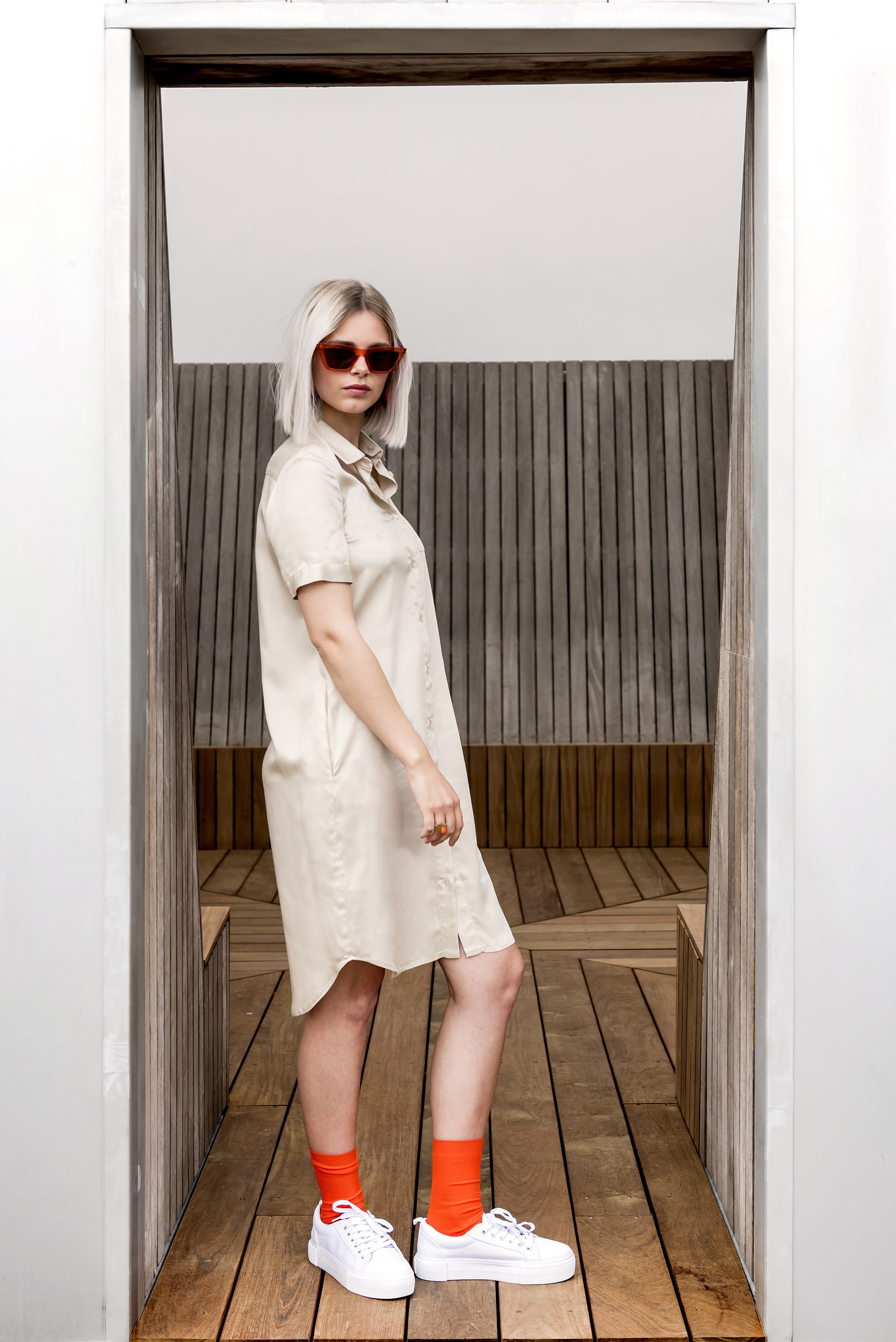 Mon Col SS20 Echo dress cream