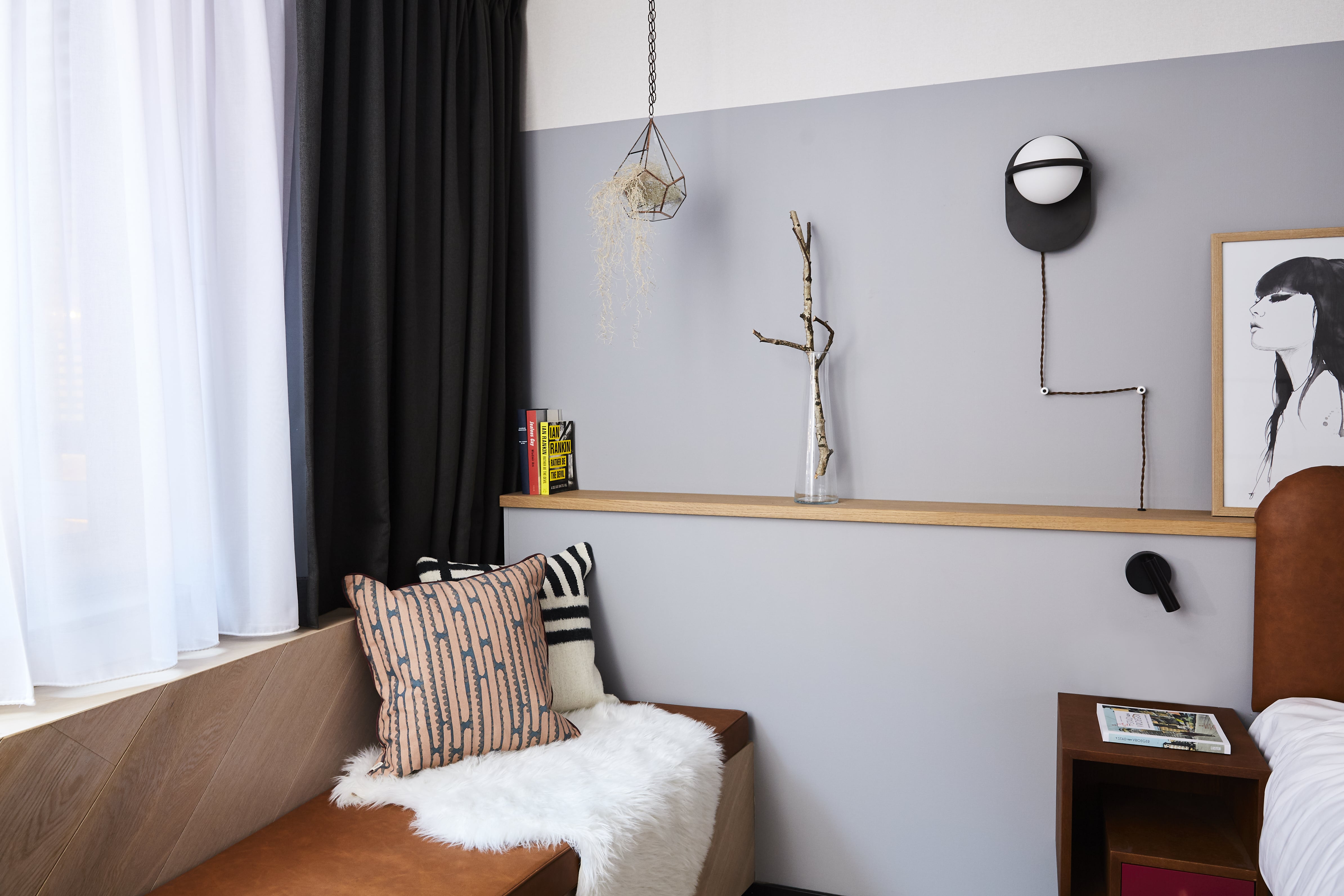 Decoratie kamer Indigo hotel Antwerpen