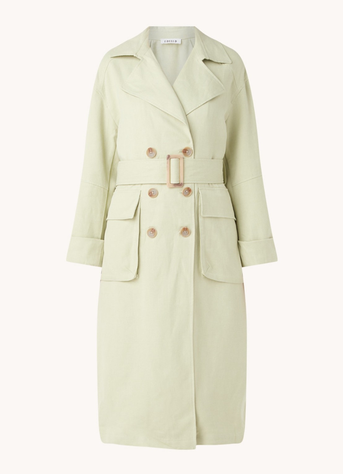 Giuliana trenchcoat met ceintuur en klepzakken Edited €179