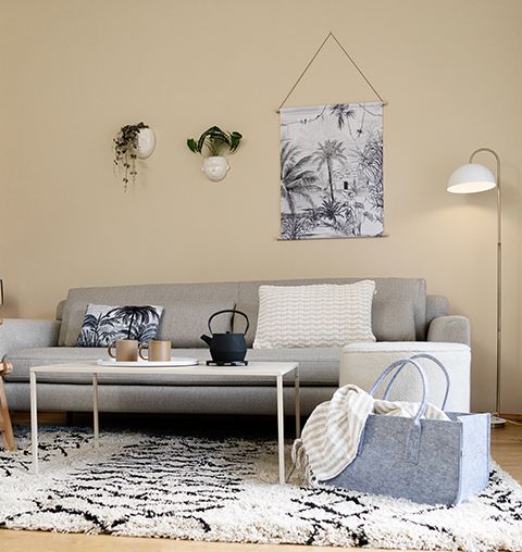 Shop the look: een minimale woonkamer met boho elementen