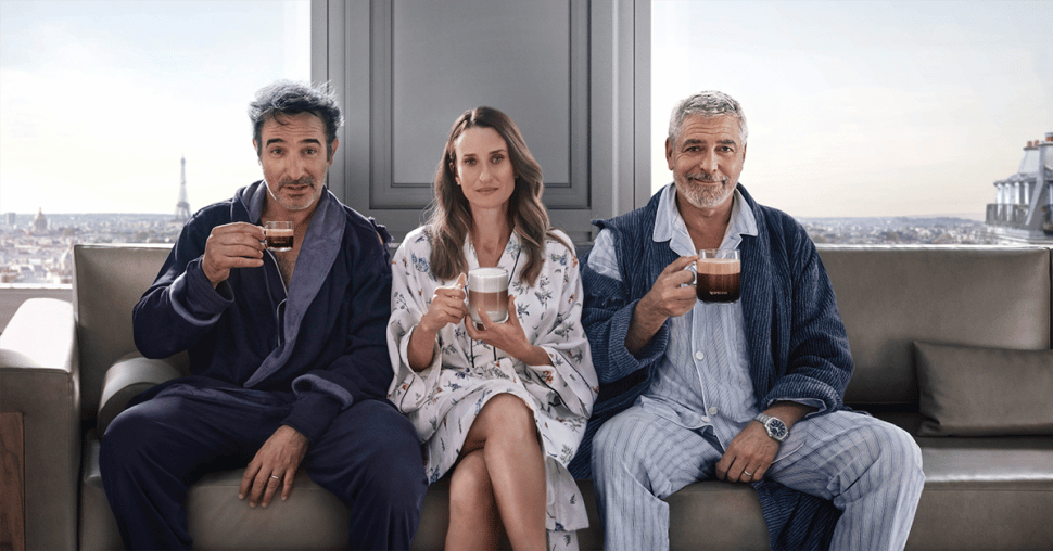 Deze Franse sterren schitteren naast George Clooney in Nespresso-campagne