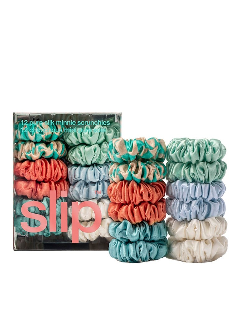 Set van 12 zijden scrunchies