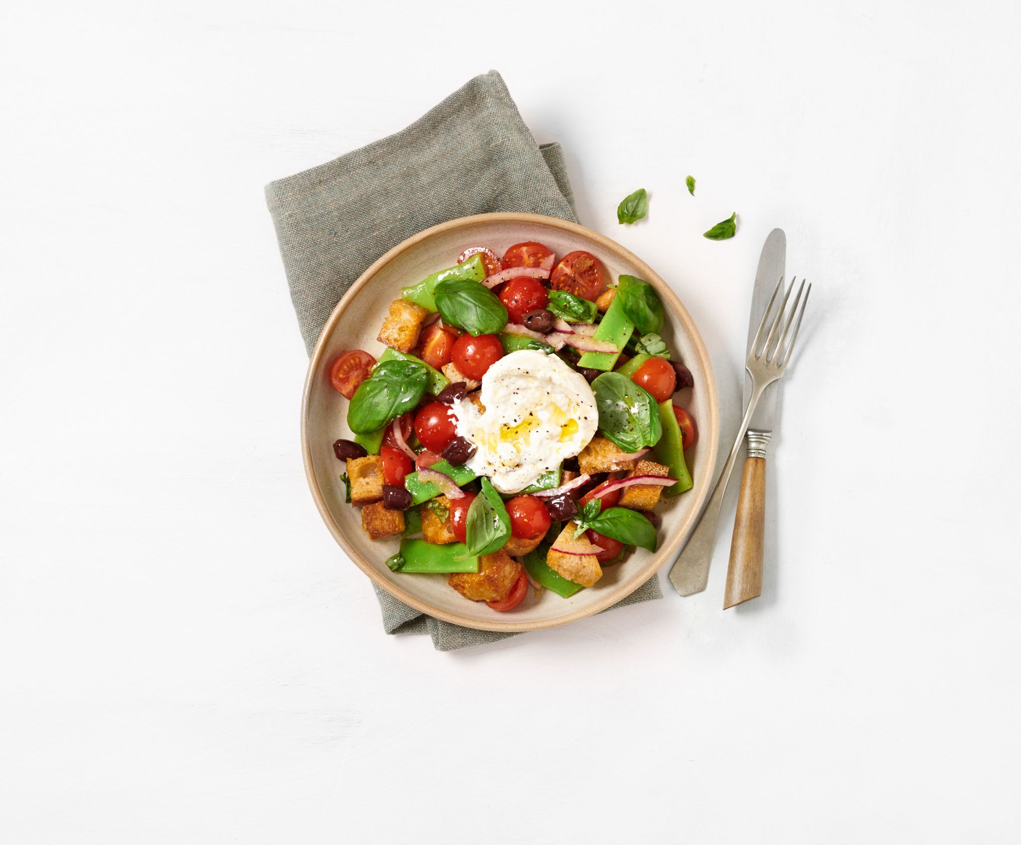 Burrata met tomaten en rucola