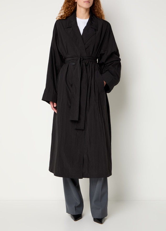 Jude double-breasted trenchcoat met strikceintuur €365