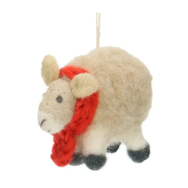 Schaap met sjaal ornament