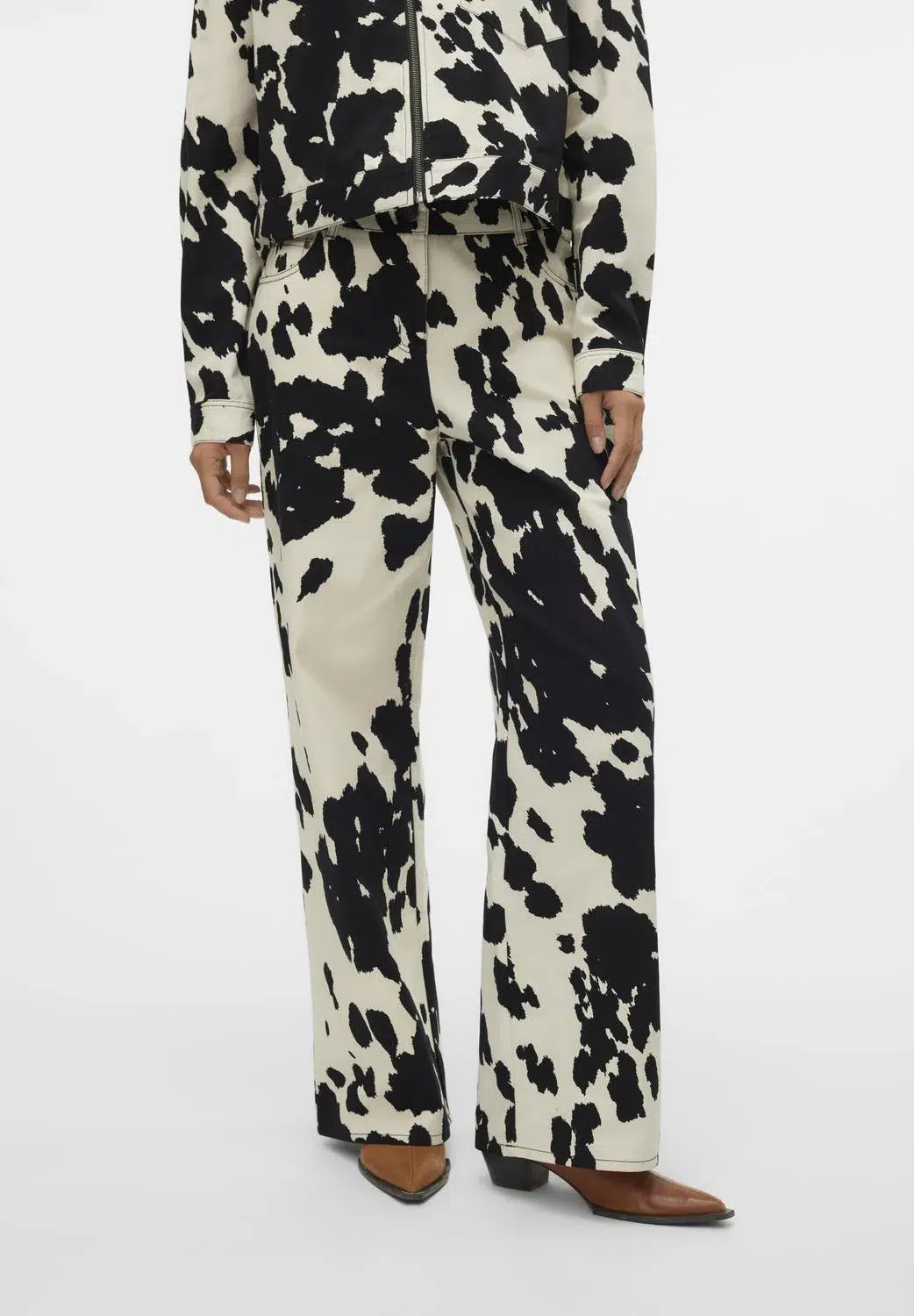 Cow print trousers