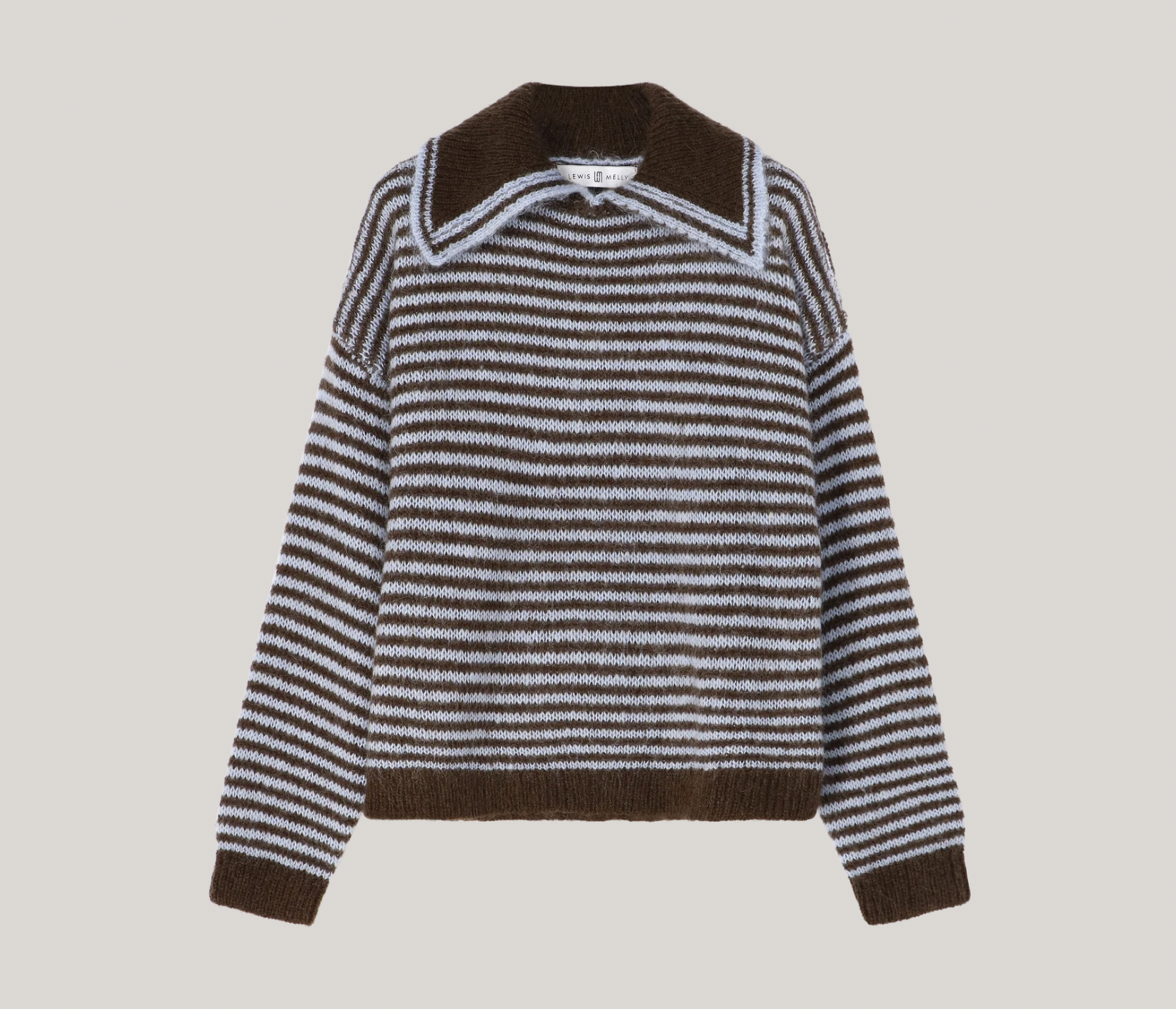 Gestreepte sailor sweater in mohair