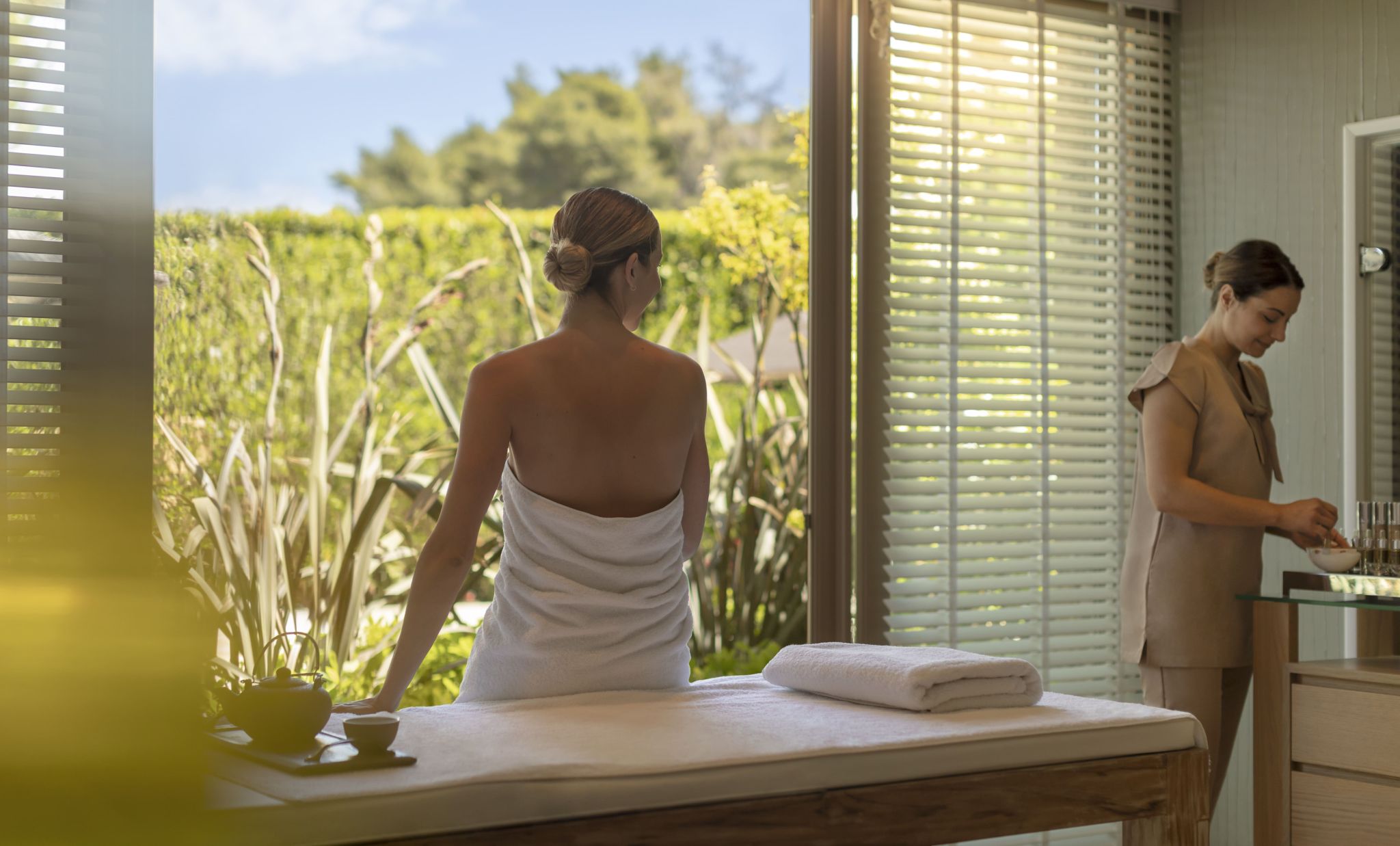 Vrouw in een spa