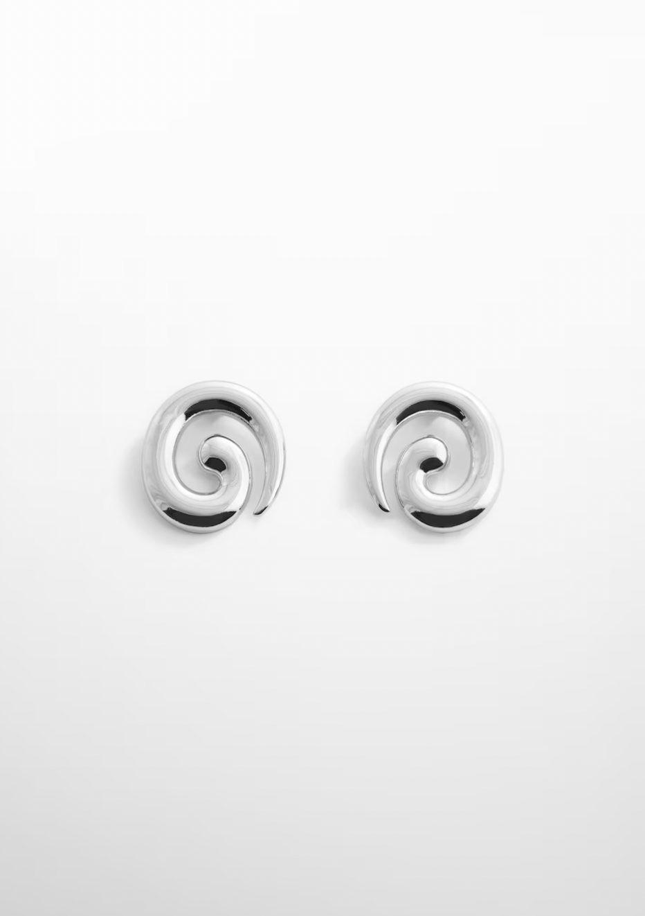 Zilveren oorbellen spiraal