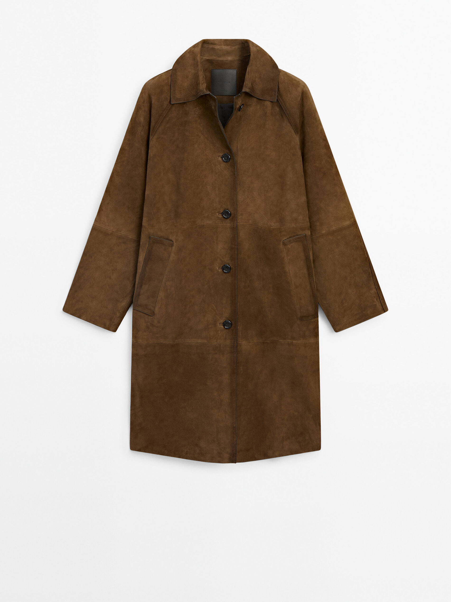 Suede trenchcoat