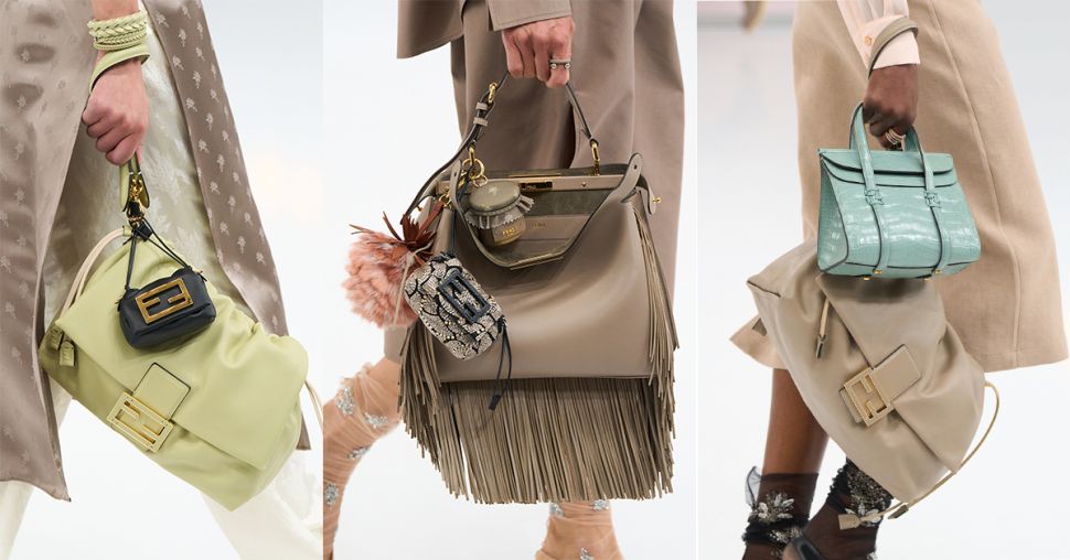 Fendi bevestigt de dubbele-tas trend op Milan Fashion Week