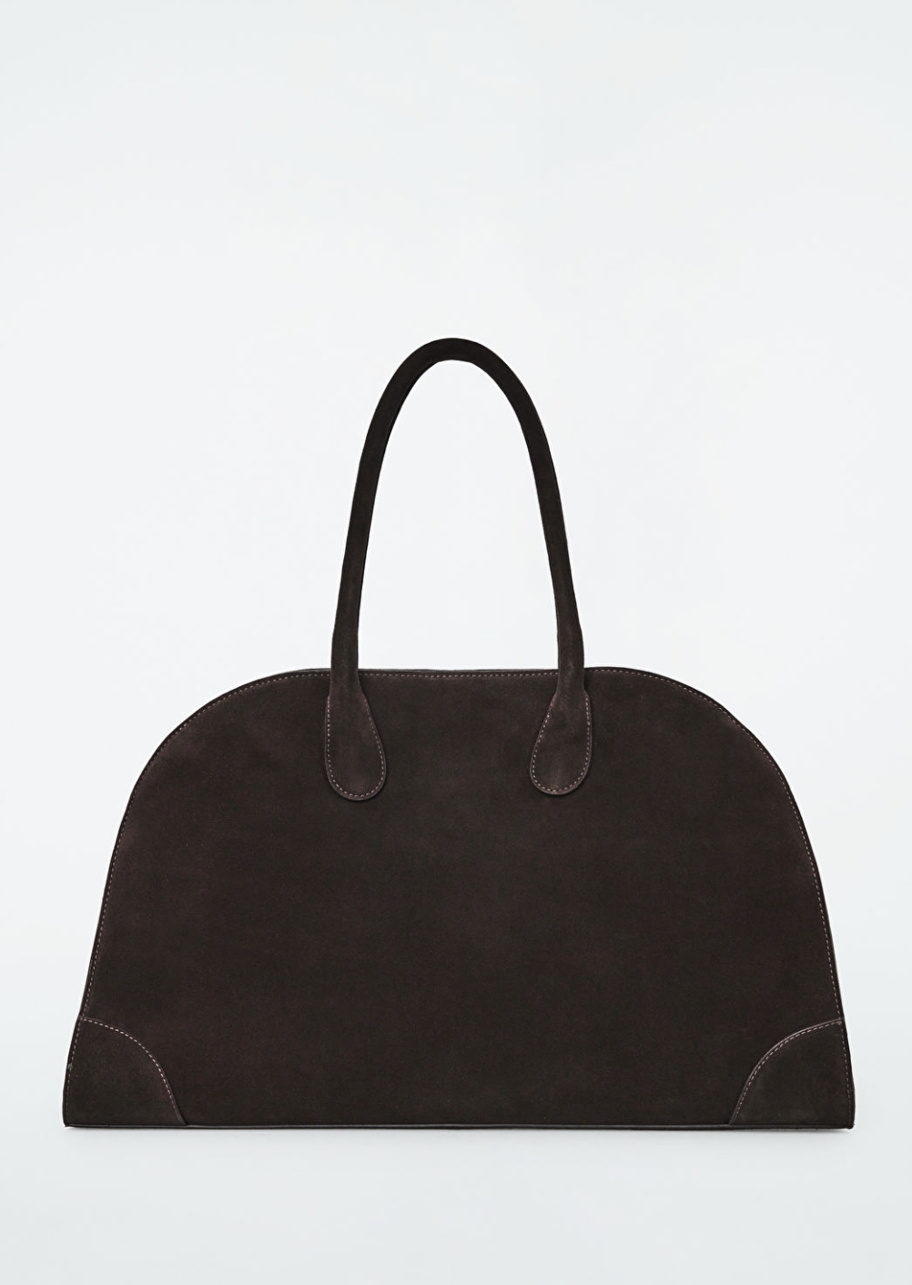 Suede bowling bag